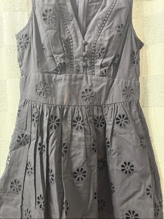 kate spade Black Floral Eyelet Dress - Picture 5 of 9